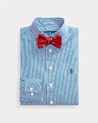 Slim Fit Striped Cotton Dress Shirt