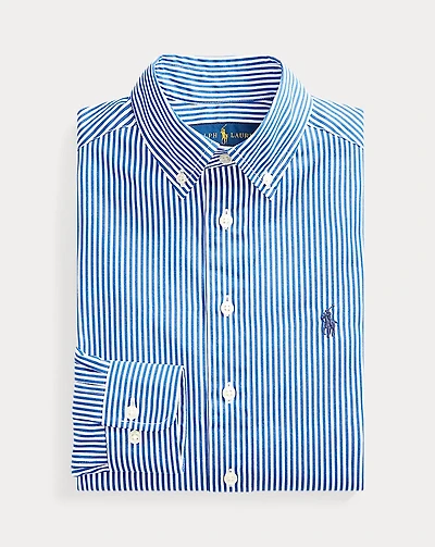 Slim Fit Striped Cotton Dress Shirt