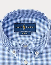 Slim Fit Gingham Cotton Dress Shirt