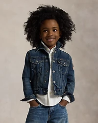 Flag Denim Trucker Jacket