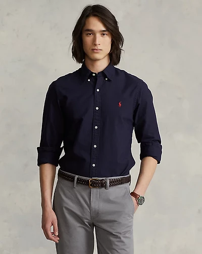 Slim Fit Garment-Dyed Oxford Shirt