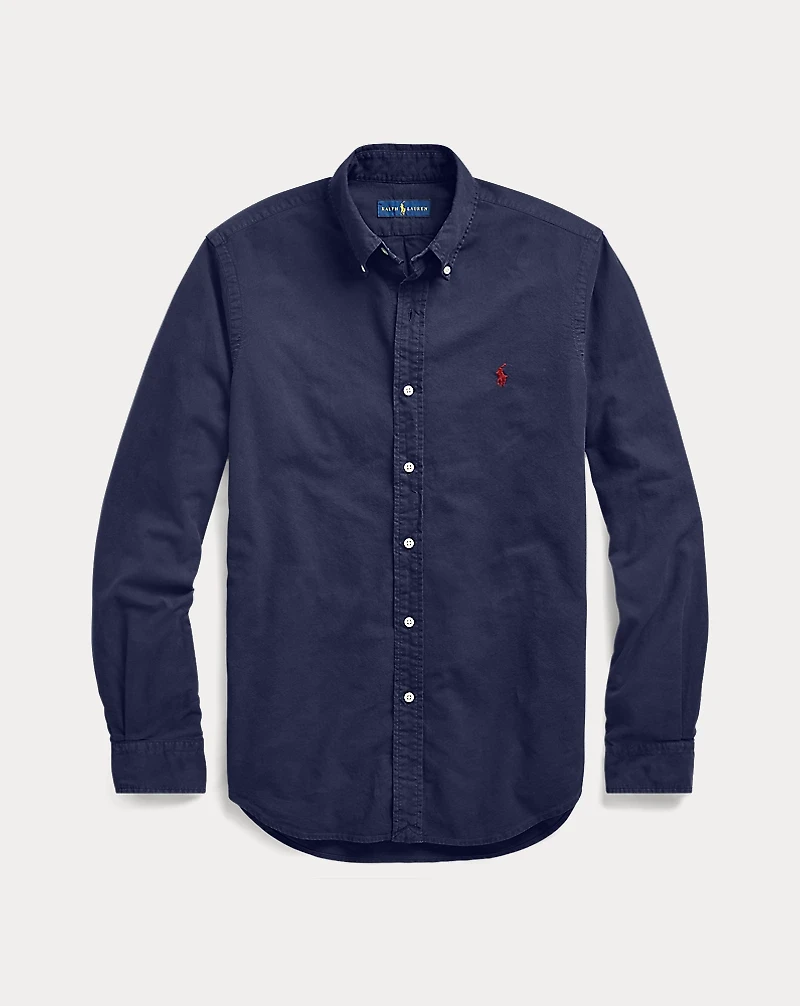 Slim Fit Garment-Dyed Oxford Shirt