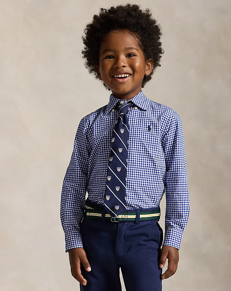 Gingham Cotton Poplin Shirt