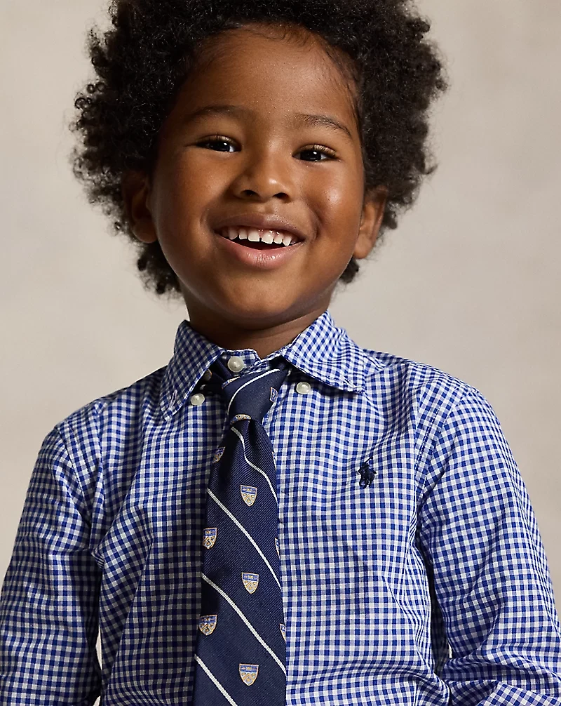 Gingham Cotton Poplin Shirt