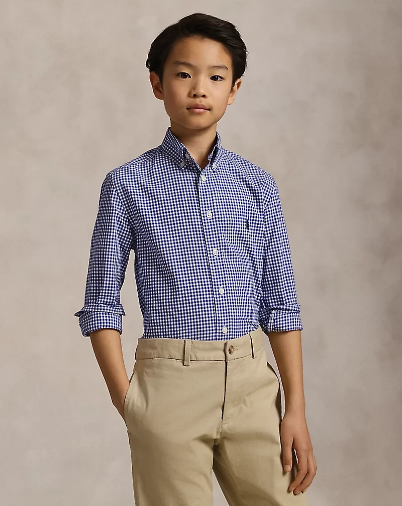 Gingham Cotton Poplin Shirt