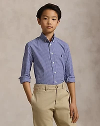 Gingham Cotton Poplin Shirt