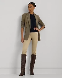 Stretch-Cotton Blend Twill Skinny Pant