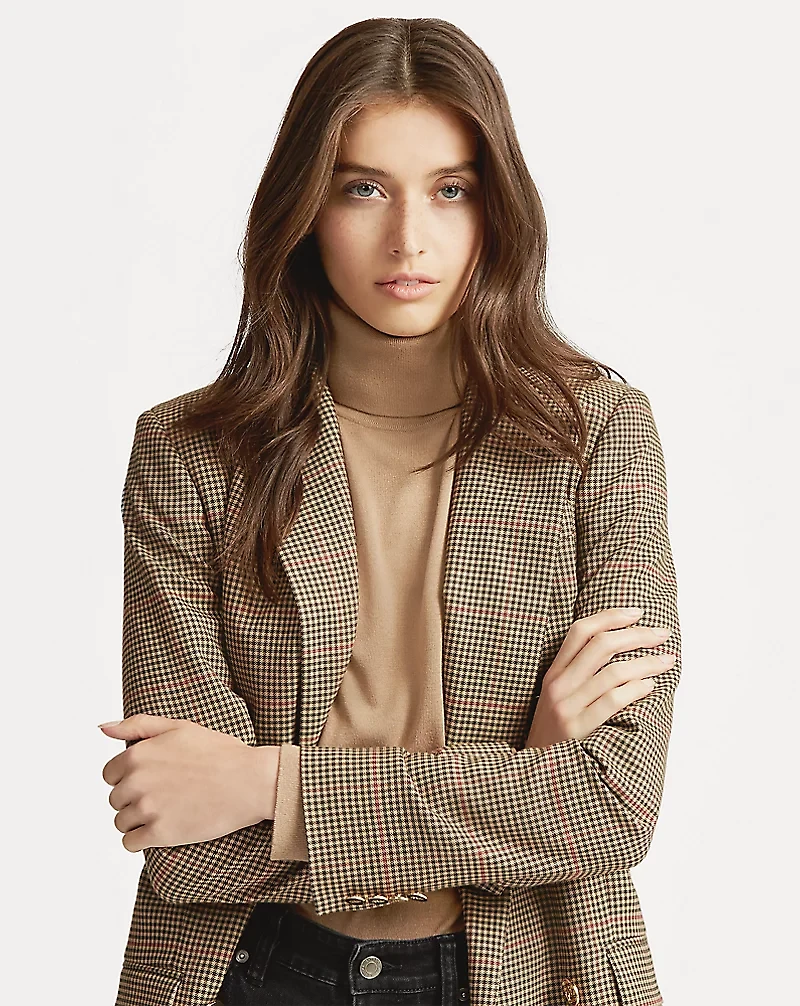 Windowpane Twill Blazer