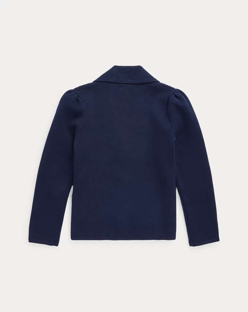 Knit Cotton-Blend Blazer