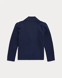 Knit Cotton-Blend Blazer