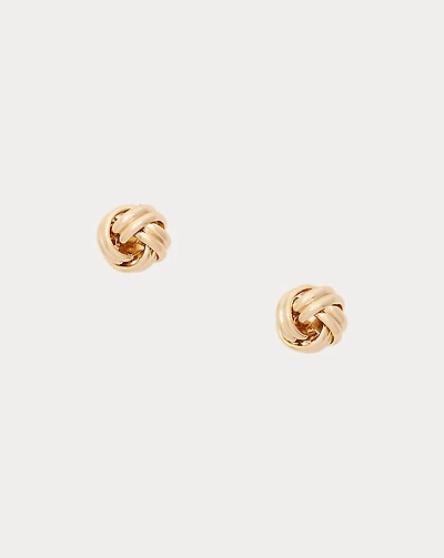 Brass Knot Stud Earrings
