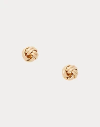 Brass Knot Stud Earrings