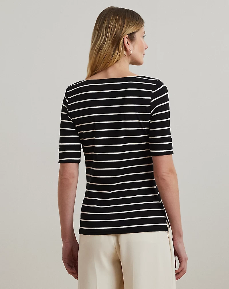 Striped Boatneck Top