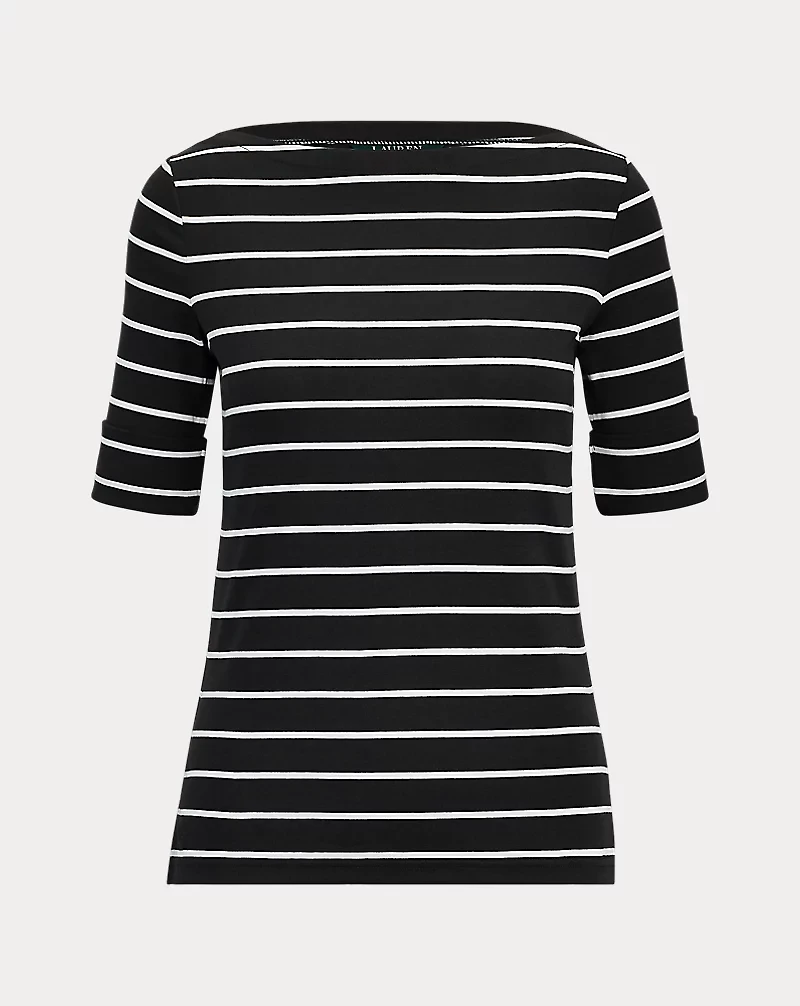 Striped Boatneck Top