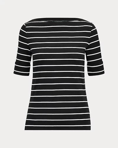 Striped Boatneck Top