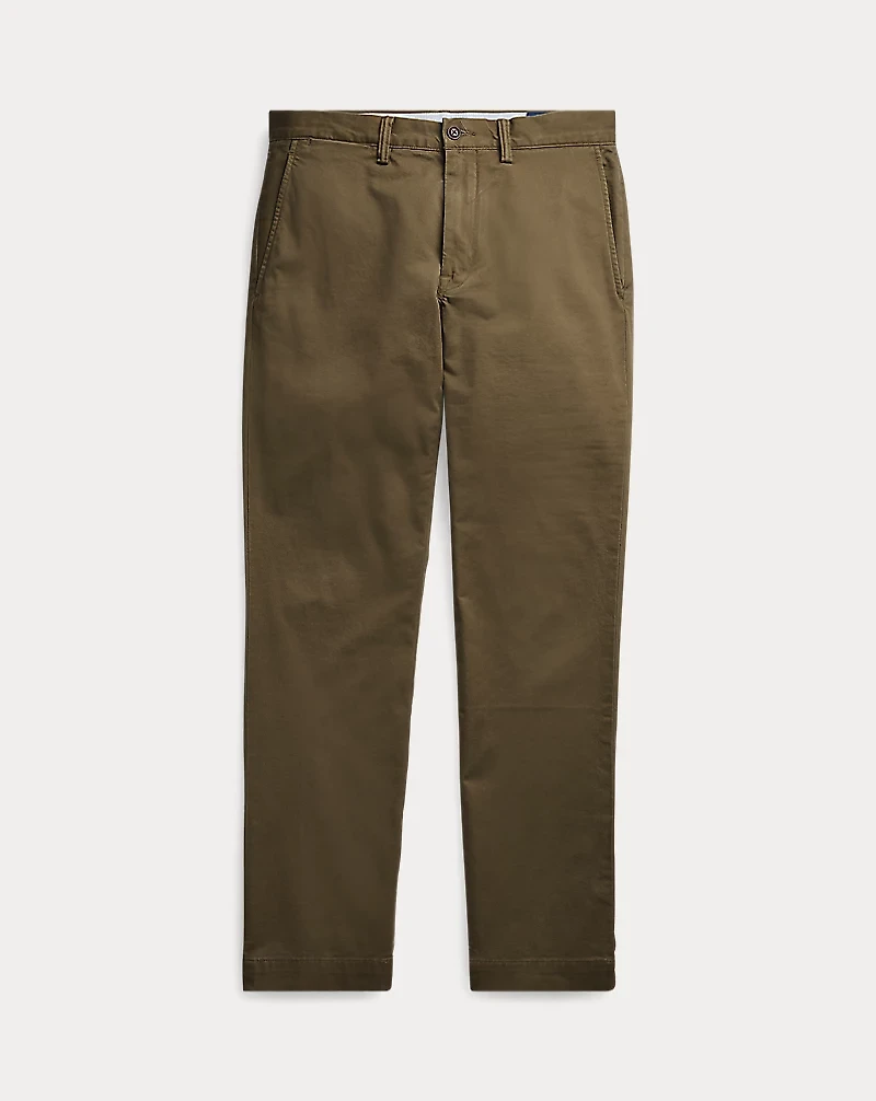 Stretch Straight Fit Washed Chino Pant