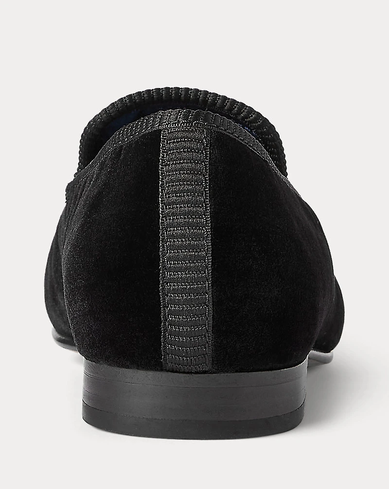 Paxton Crest Velvet Slipper