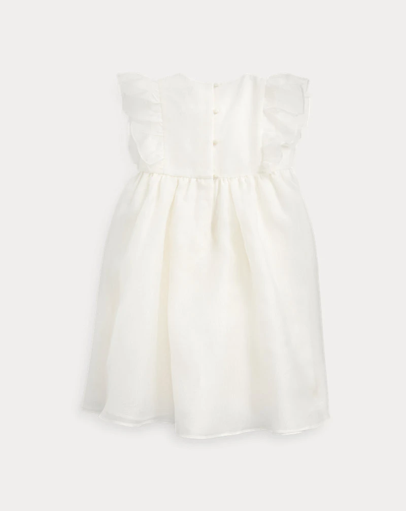 Smocked Silk Organza Dress