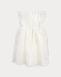 Smocked Silk Organza Dress
