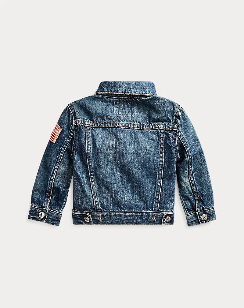 Flag Denim Trucker Jacket