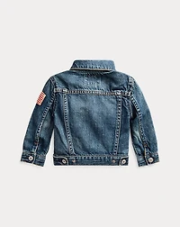 Flag Denim Trucker Jacket