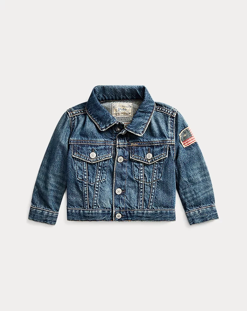 Flag Denim Trucker Jacket