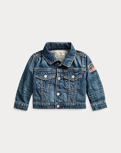 Flag Denim Trucker Jacket