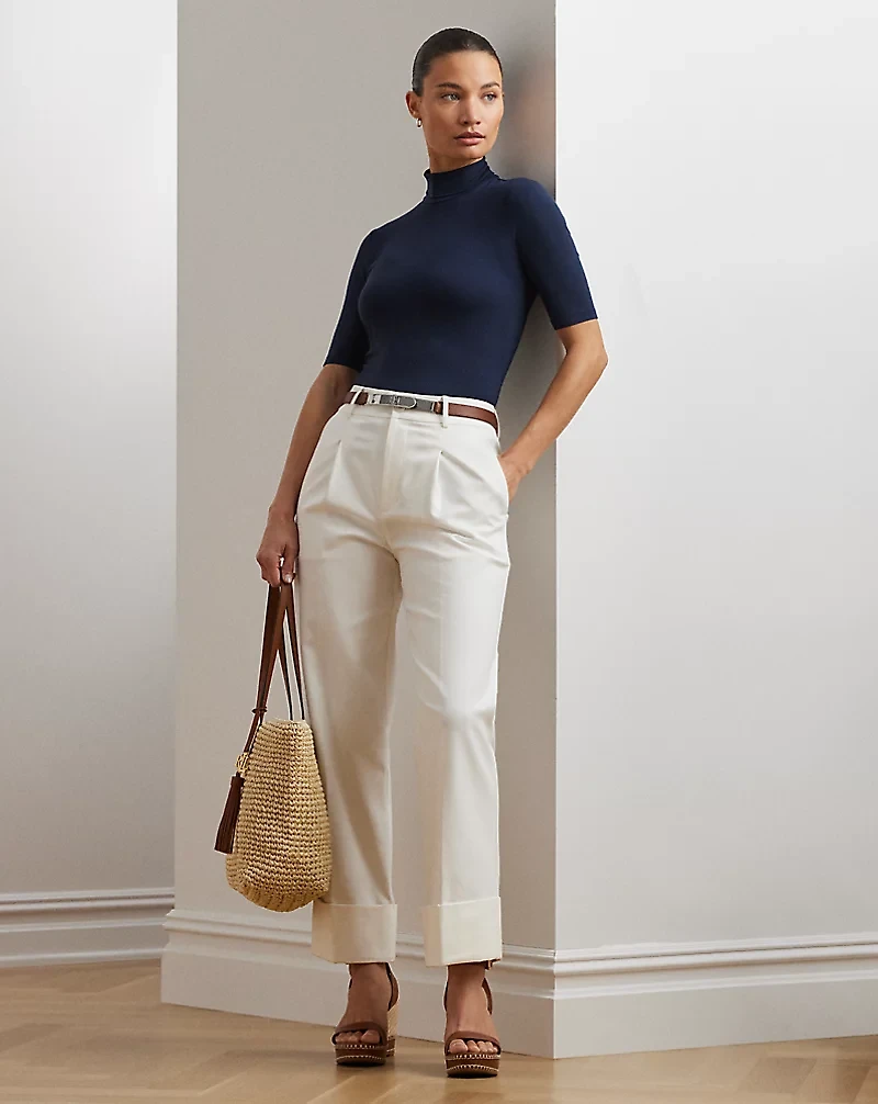 Jersey Turtleneck Top