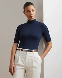 Jersey Turtleneck Top