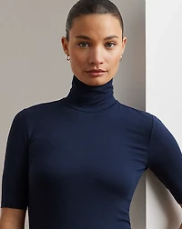Jersey Turtleneck Top