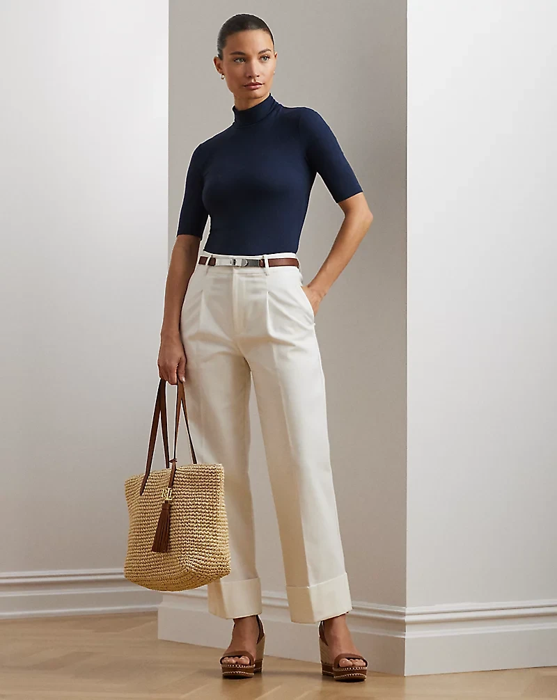 Jersey Turtleneck Top