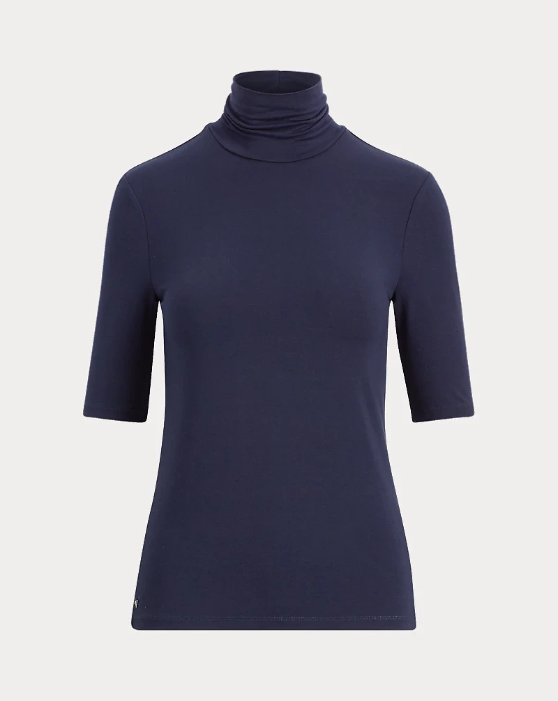 Jersey Turtleneck Top