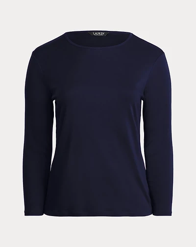Stretch Cotton Long-Sleeve Tee