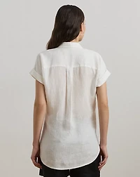 Relaxed Fit Linen Short-Sleeve Shirt