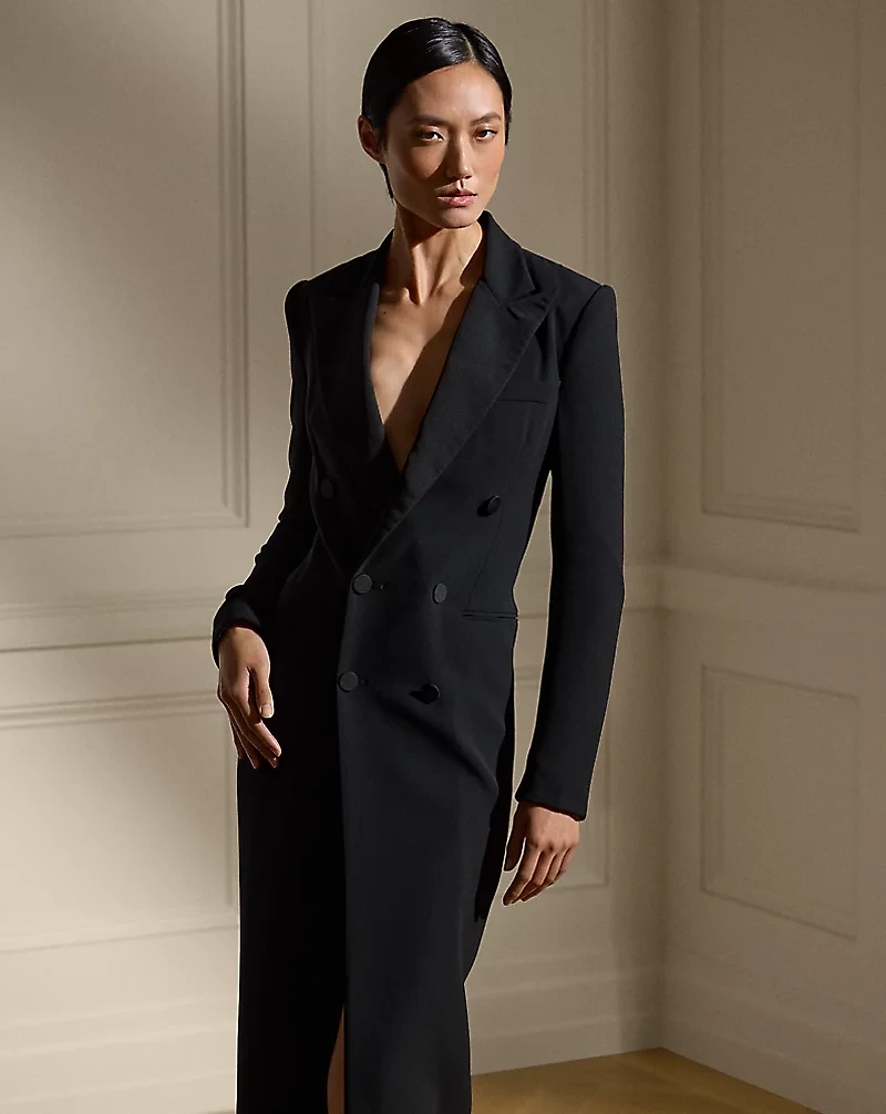 Kristian Silk Tuxedo Dress