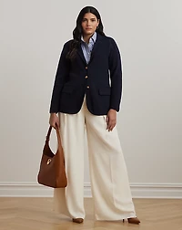 Cotton-Blend Sweater Blazer