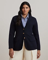 Cotton-Blend Sweater Blazer