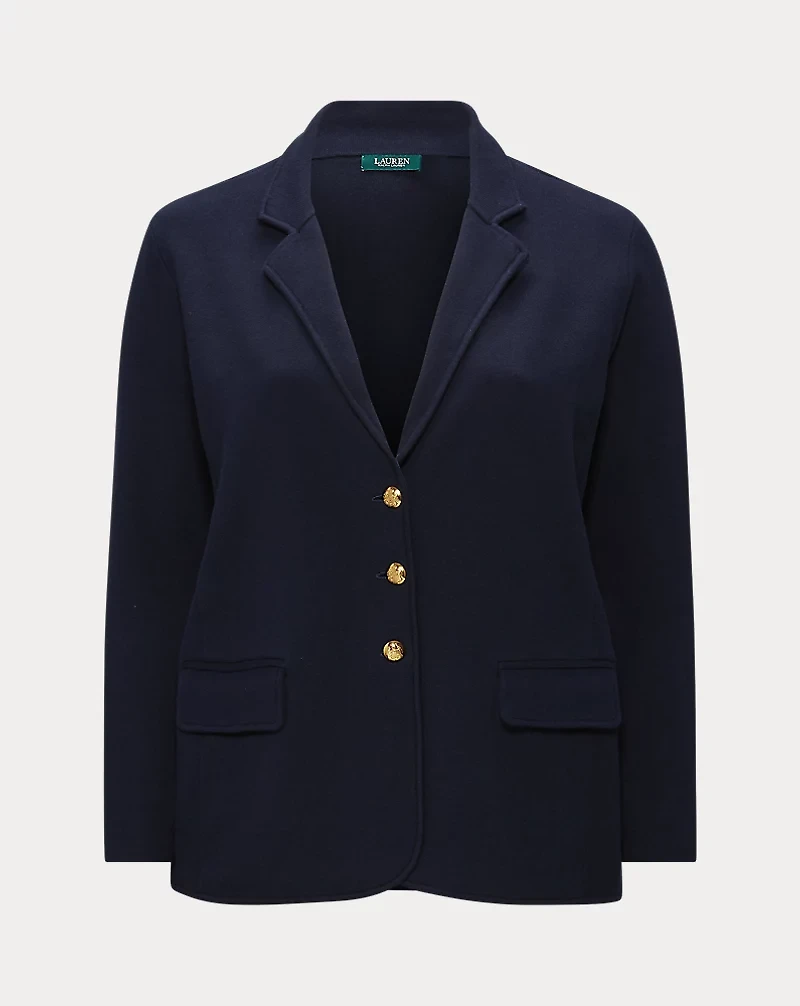 Cotton-Blend Sweater Blazer