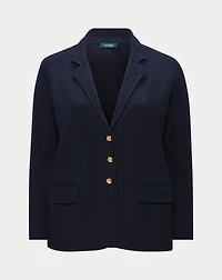 Cotton-Blend Sweater Blazer