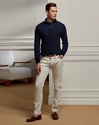 Cashmere Birdseye Quarter-Zip Sweater
