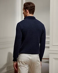 Cashmere Birdseye Quarter-Zip Sweater