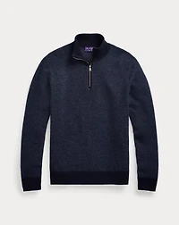 Cashmere Birdseye Quarter-Zip Sweater