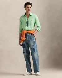 Custom Fit Striped Linen Shirt