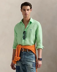 Custom Fit Striped Linen Shirt