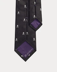 Skull-and-Bones Silk Repp Tie