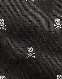 Skull-and-Bones Silk Repp Tie