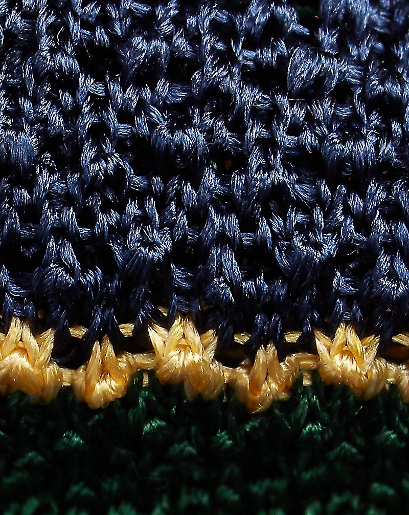 Striped Knit Silk Tie