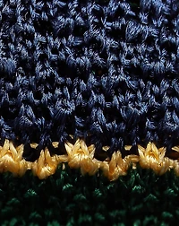 Striped Knit Silk Tie