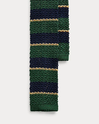 Striped Knit Silk Tie