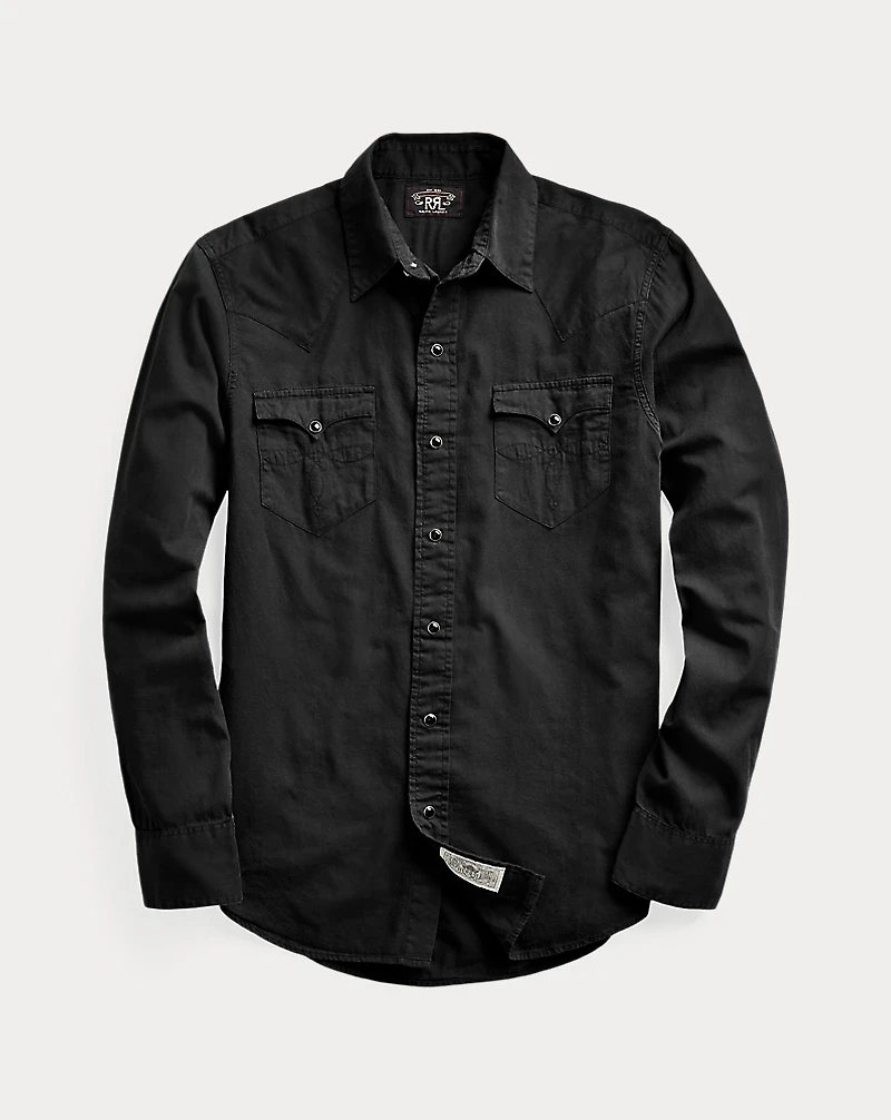 Slim Fit Twill Western Shirt